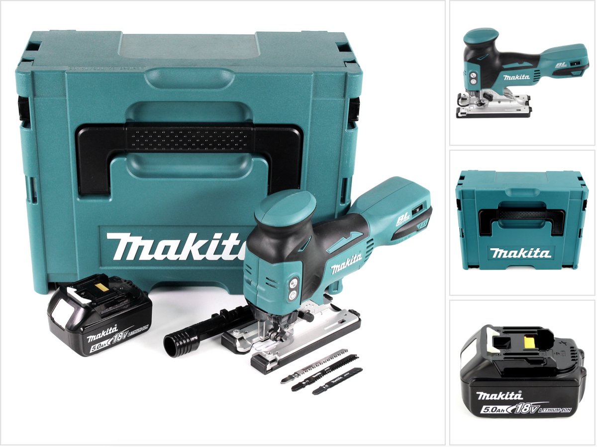 Makita DJV 181 T1J accu pendelzaag 18V borstelloos + 1x accu 5,0Ah + Makpac - zonder oplader