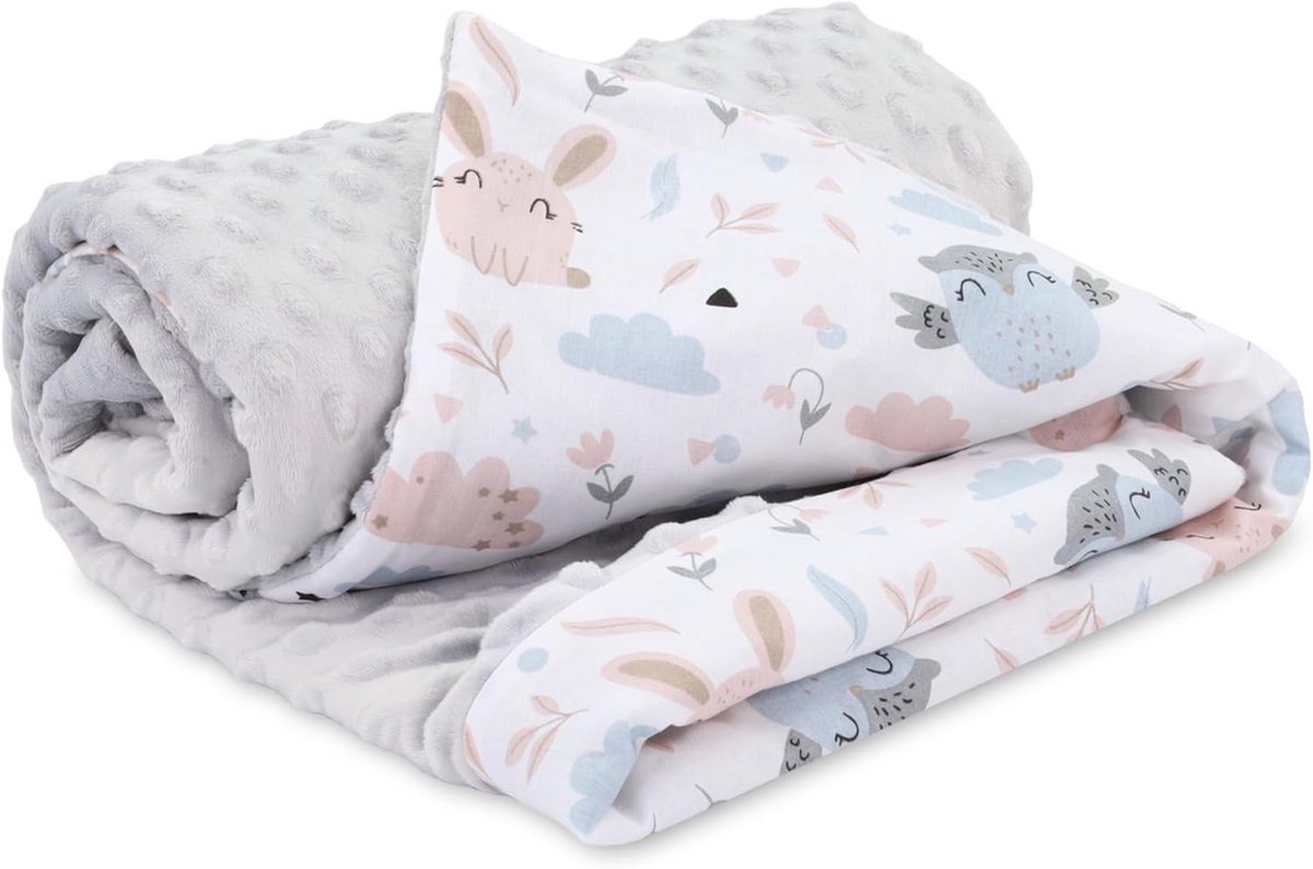 Zachte Babydeken - Knuffeldeken 75x100 cm, Ademend en Warm, Perfect voor Kinderwagen en Wieg
