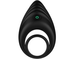 Nexus Vibrerende Cockring - Dubbele Stimulatie - 6 Vibratiestanden - Lichaamsveilig Siliconen - USB-oplaadbaar - Waterproof - Clitorisstimulatie - Penis en Balzak - Hardere en Langere Erectie