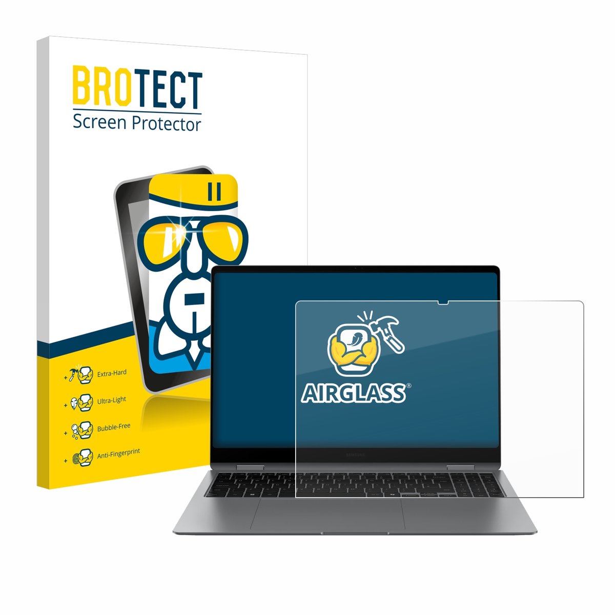 Screenprotector voor Samsung Galaxy Book5 Pro 360 16" Beschermglas transparant