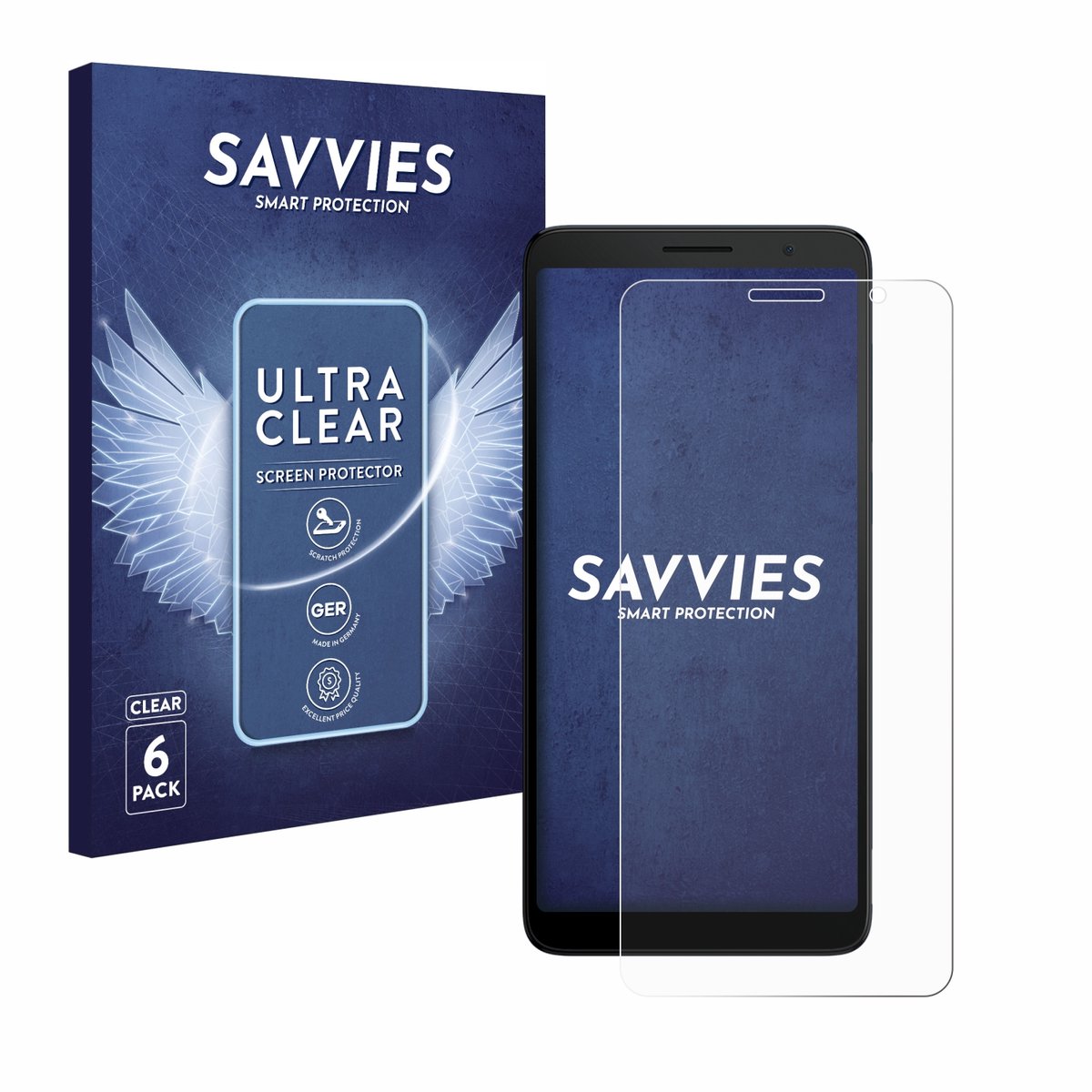 Savvies - Screenprotector voor TCL 501 - Folie Beschermfolie transparant 6 Stuks