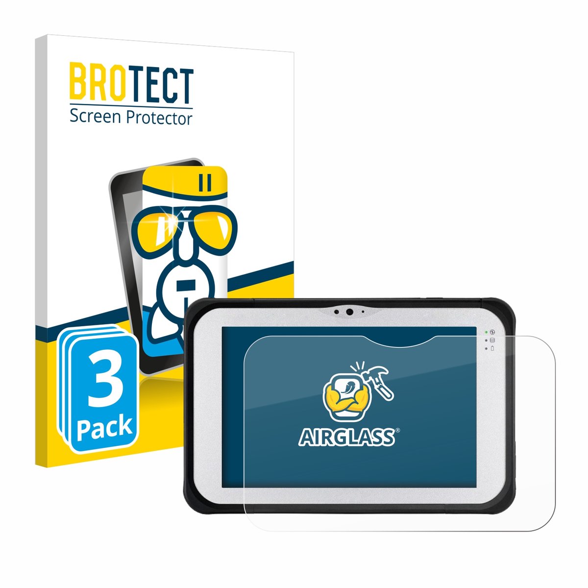 Screenprotector 3 Stuks voor Panasonic Toughpad FZ-M1/ FZ-B2 Beschermglas transparant