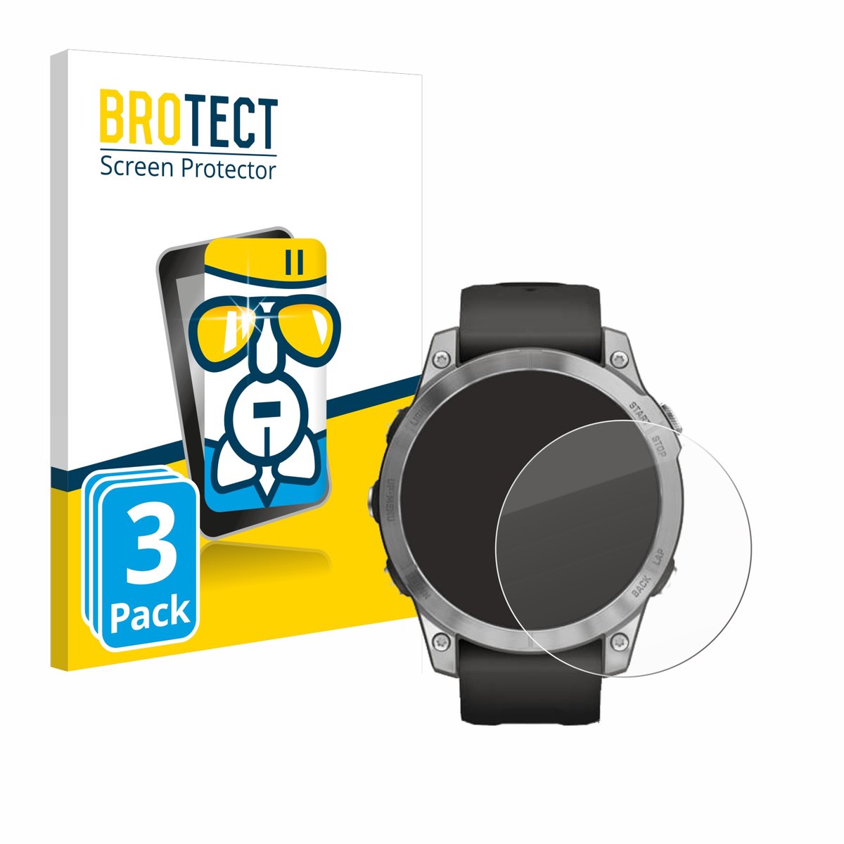 Screenprotector 3 Stuks voor Garmin Fenix 7 (47 mm) Beschermglas transparant