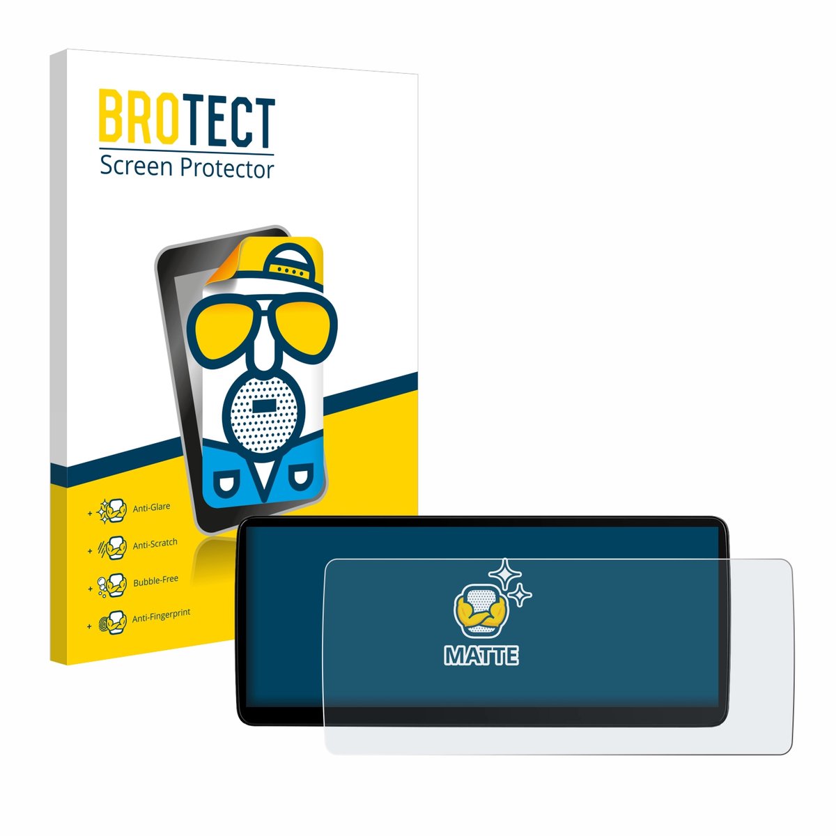 BROTECT - Screenprotector voor Xtrons QLB22X3UNL 12,3" - Folie Beschermfolie matte