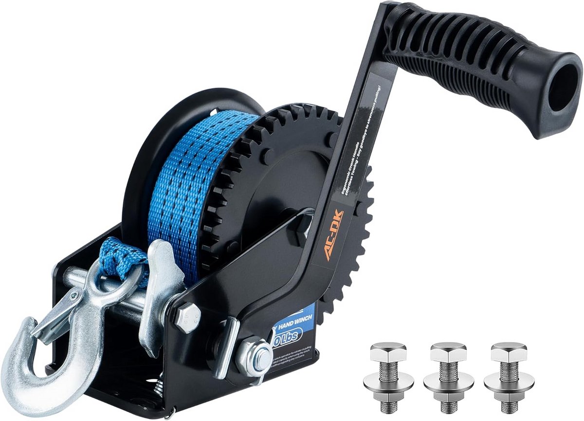 Zware Lier 725kg met Spanband 8m en 2-Weg Ratel - Universeel voor Trailer, Boot, Caravan en ATV