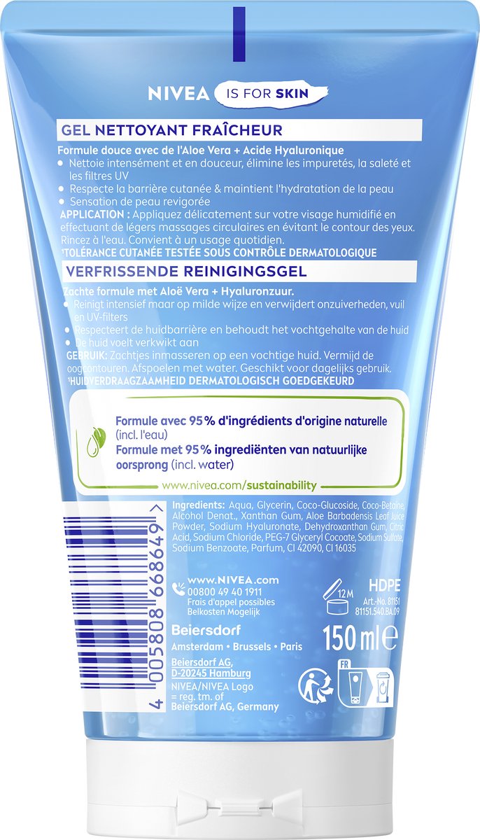 NIVEA Essentials Verfrissende Reinigingsgel Normale Huid thumbnail 5