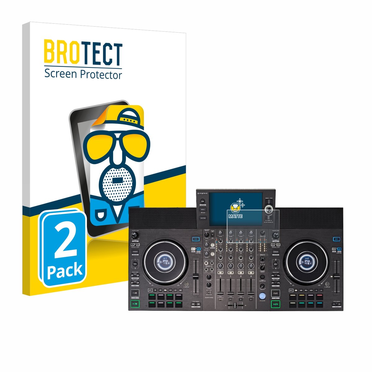 BROTECT - Screenprotector voor Denon DJ SC LIVE 4 - Folie Beschermfolie matte 2 Stuks