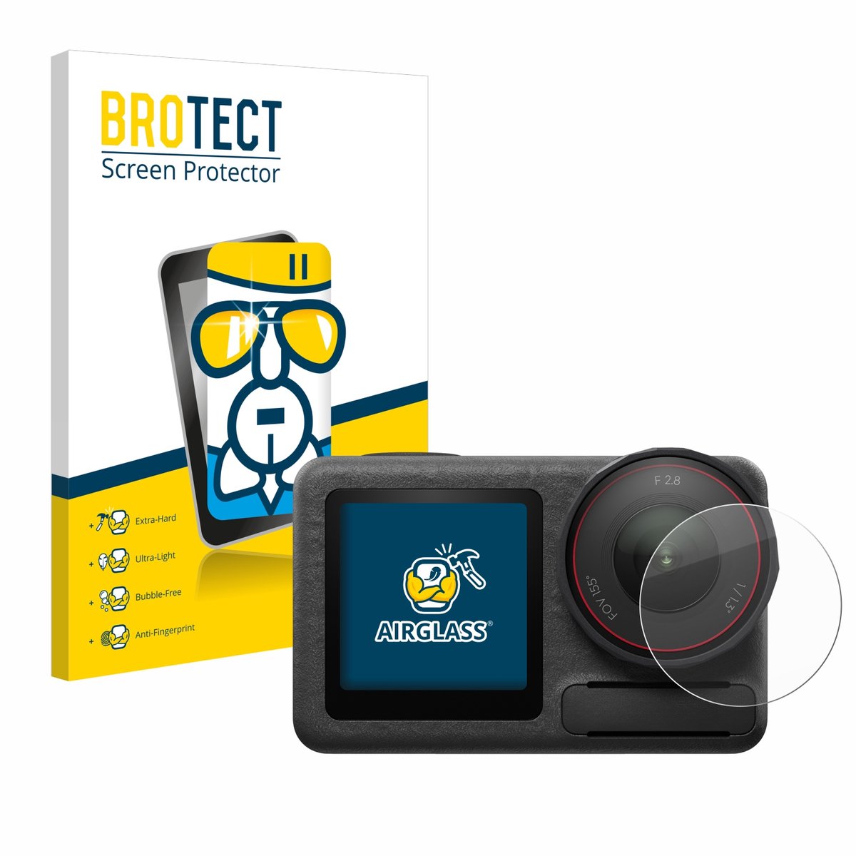 Screenprotector voor DJI Osmo Action 5 Pro (Lens) Beschermglas transparant