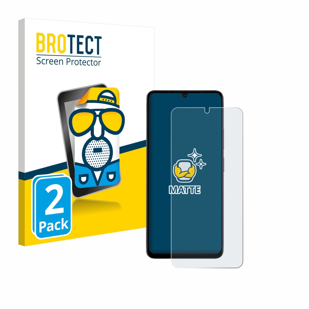 BROTECT - Screenprotector voor Doogee Note 59 Pro Plus - Folie Beschermfolie matte 2 Stuks