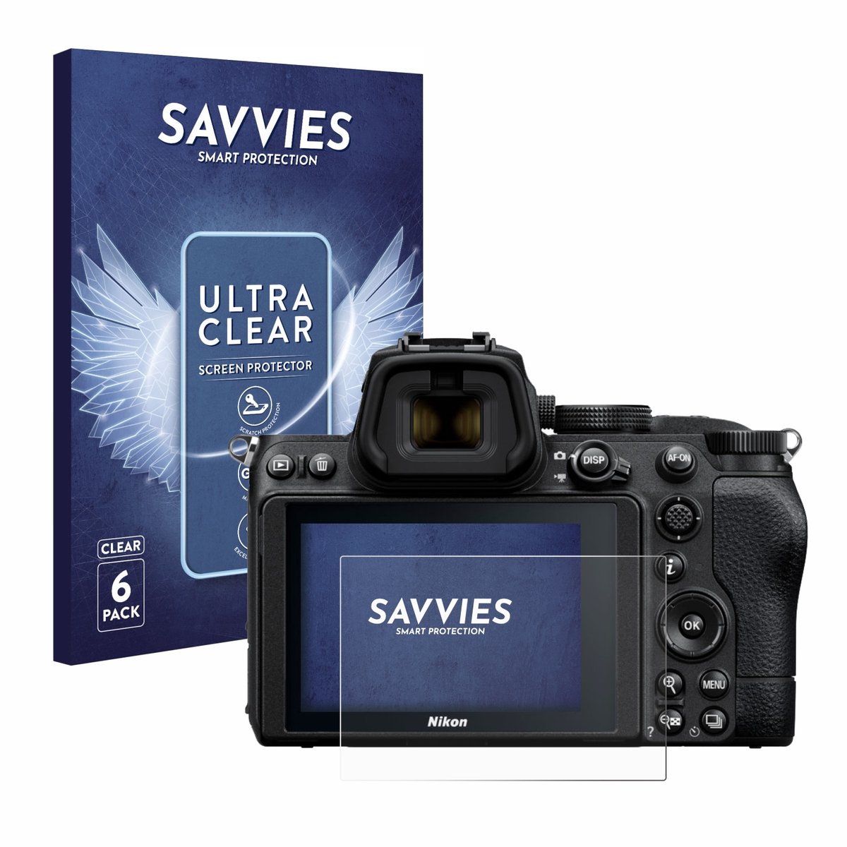 Savvies - Screenprotector voor Nikon Z 5 - Folie Beschermfolie transparant 6 Stuks