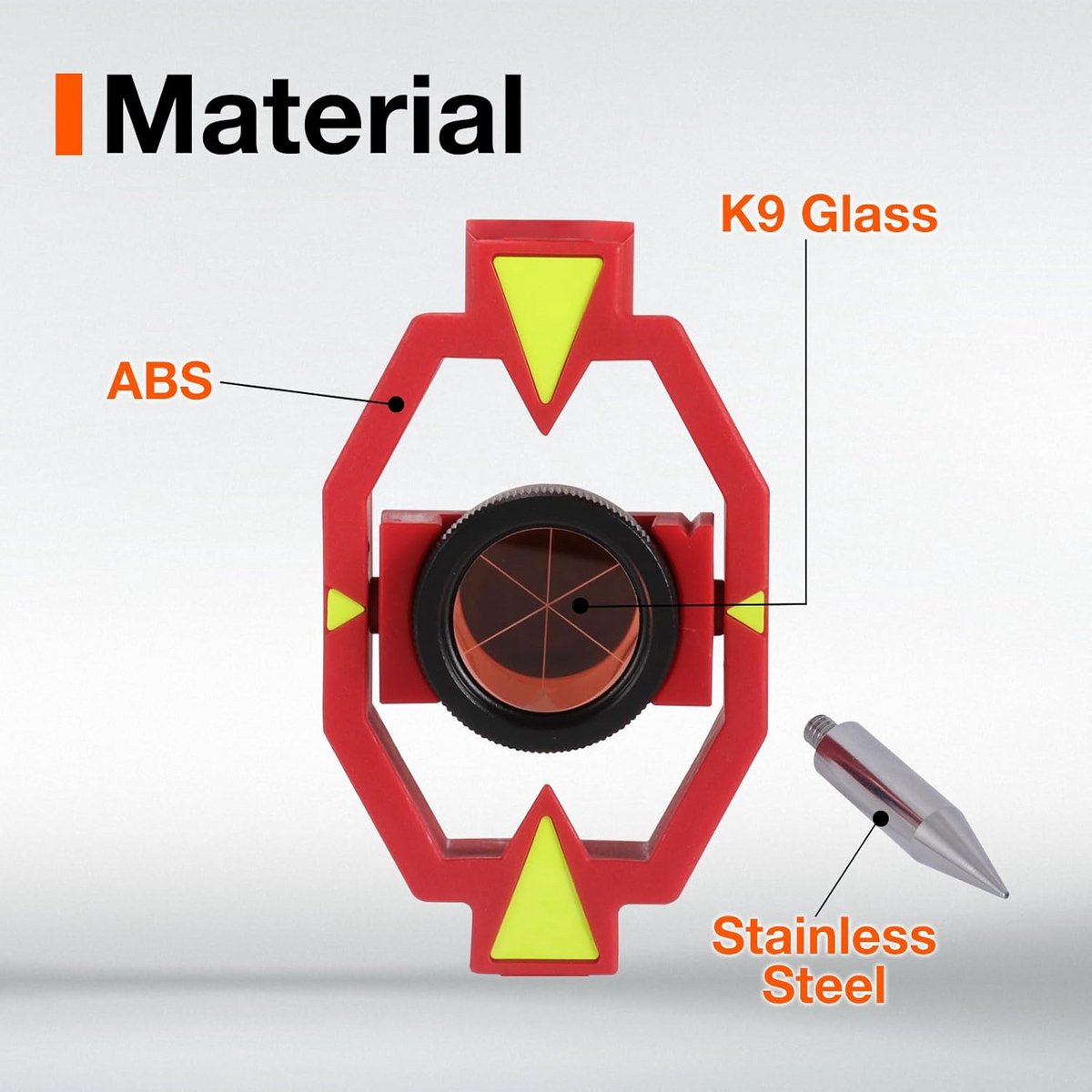 Mini Prisma Set met 4 Polen voor Total Station - Zwitserse Stijl Montage