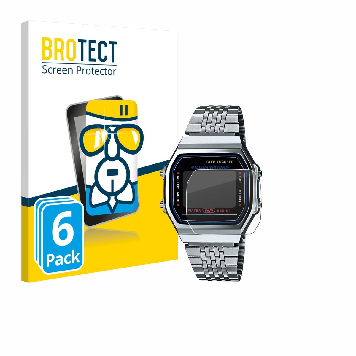Screenprotector 6 Stuks voor Casio iconic ABL-100WE-1A Beschermglas transparant