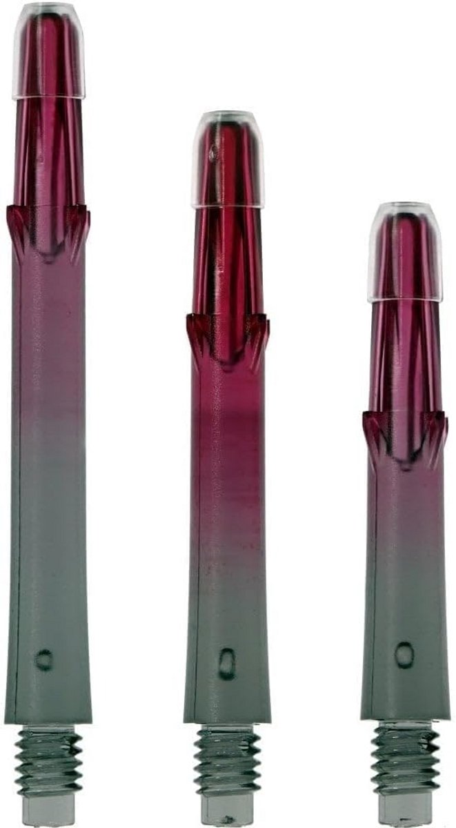 Dartpijlen Shafts Lock Straight N9 TwinColor Zwart Roze - Stevige Kunststof Darts Accessoires