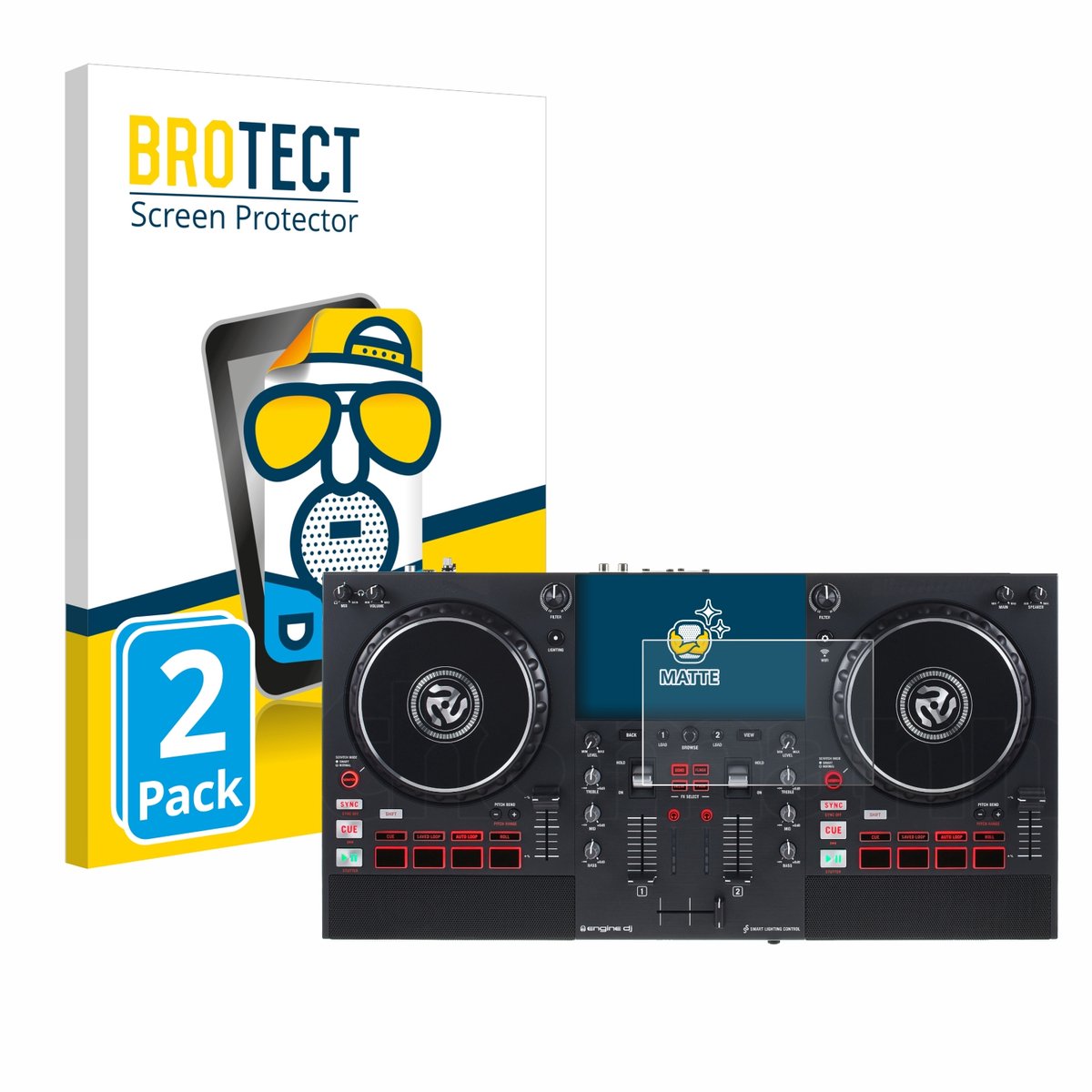 BROTECT - Screenprotector voor Numark Mixstream Pro+ - Folie Beschermfolie matte 2 Stuks