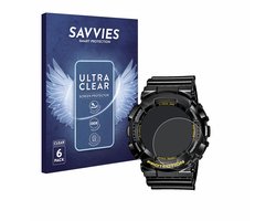 Savvies - Screenprotector voor Casio G-Shock GA-110GB-1A - Folie Beschermfolie transparant 6 Stuks