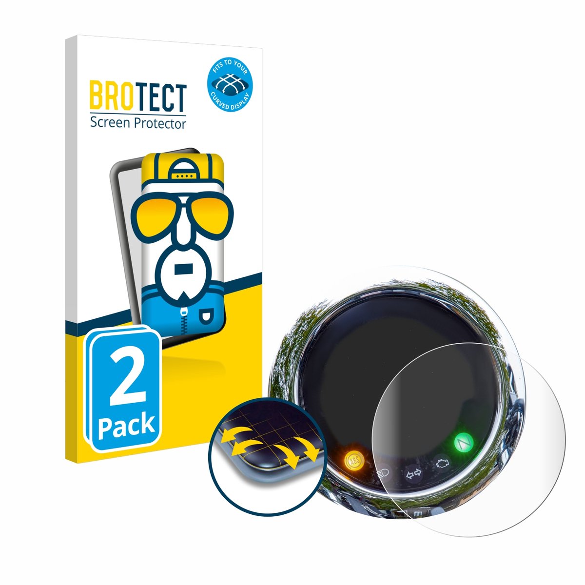 BROTECT - Screenprotector voor Honda DAX ST125 2023 - Folie Beschermfolie transparant volledig dekking - 2 Stuks