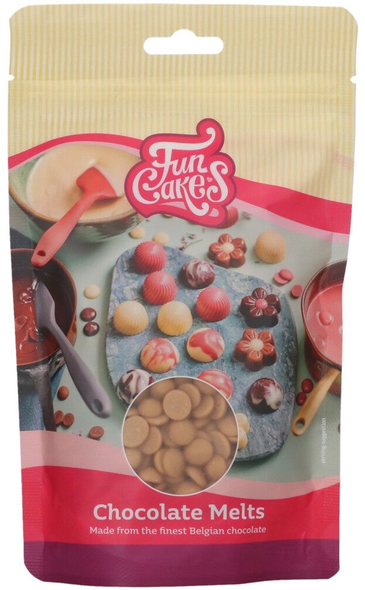 FunCakes Chocolade Melts - Goud - 200g - Smeltchocolade - Candy Melts