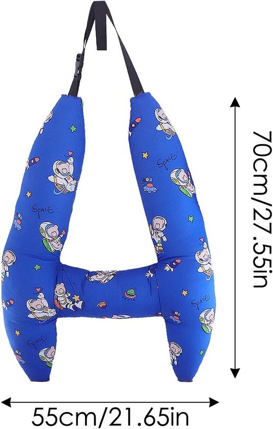 Travel Pillow for Kids in Car, H Shape Car Seat Belt, Travel Pillow for Car, Travel Neck Support, Travel Pillow Set, Neck Pillow for Sleep Travel, Long Travel Pillow van travel — afbeelding 5