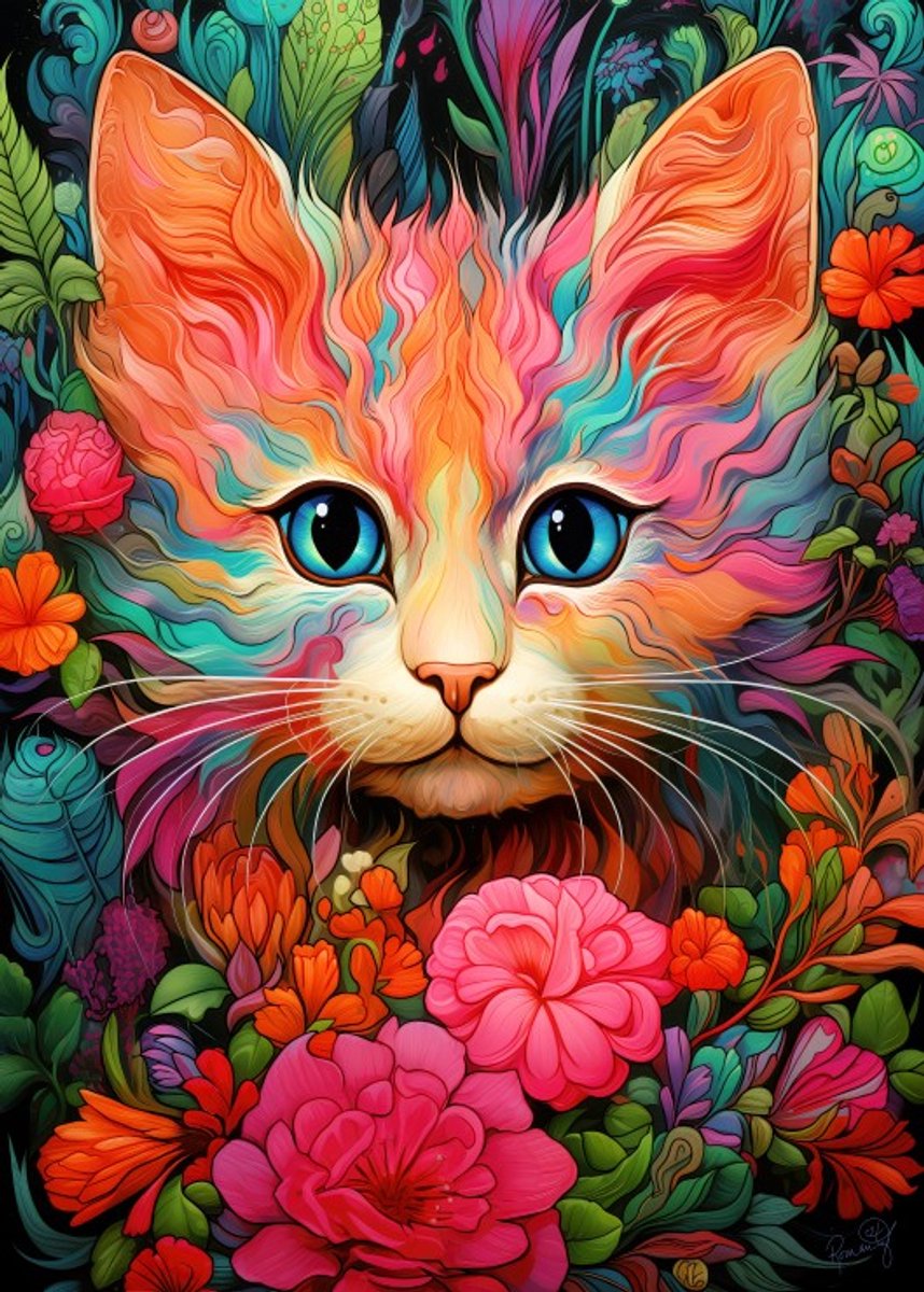 Bluebird Puzzle legpuzzel Kitty & Bloom 300 stukjes karton.