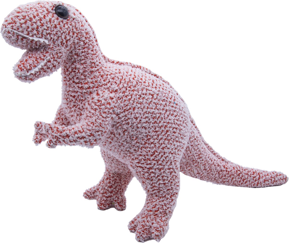Cute since 1999 - Dinosauruspark - Hazel Roze Dinosaurus - Katoen Knuffel - 33cm x 10 cm