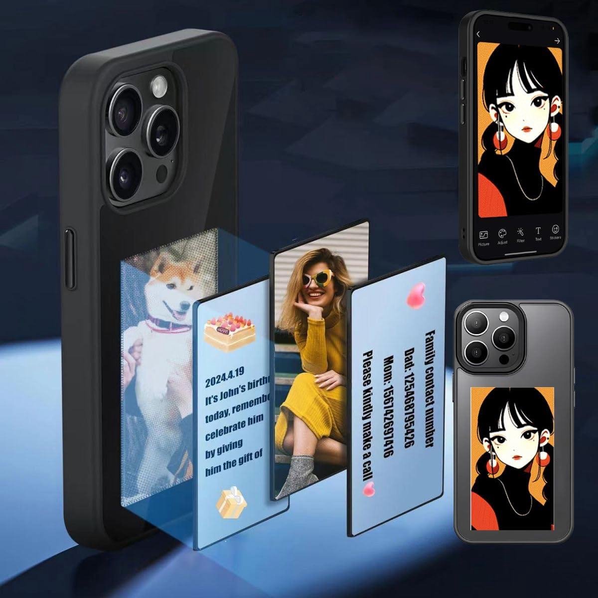 Inktscherm Hoes voor iPhone 14 Pro 6,1 Inch, NFC, Gepersonaliseerd, Zelf Vormgeven
