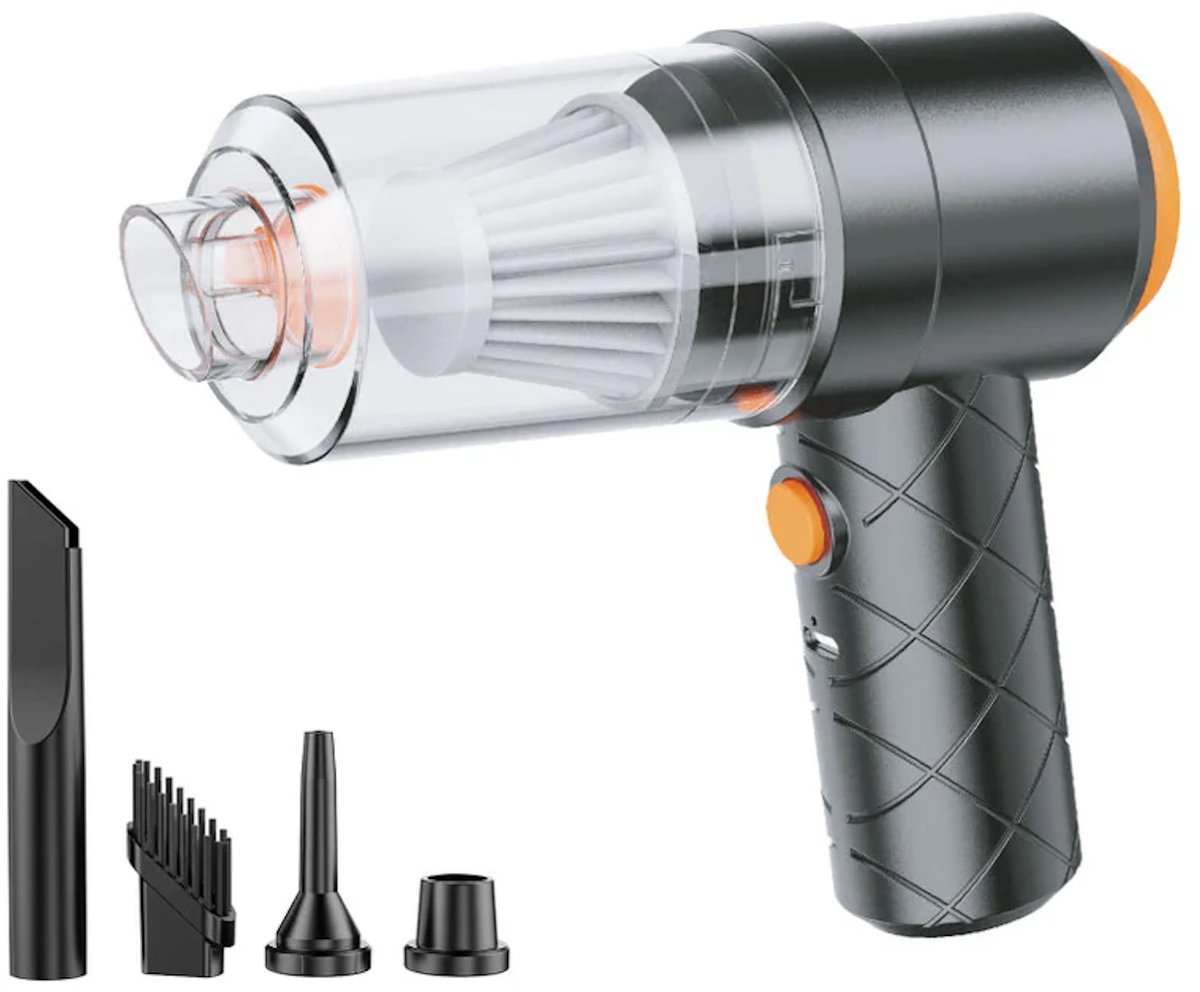 Benson 2-in-1 Stofzuiger en compressor mini 3600 mAh - 4 V - 48 W - 7,4 V Oranje
