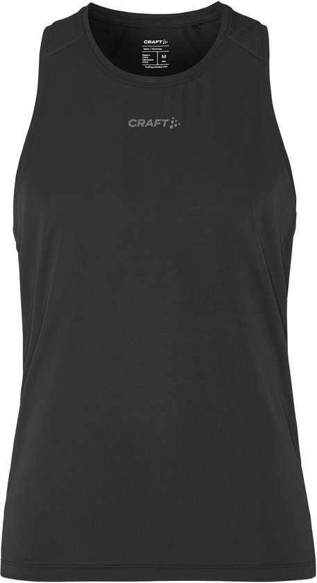 Zwart Craft sportshirt voor heren met een ronde hals en racerback.