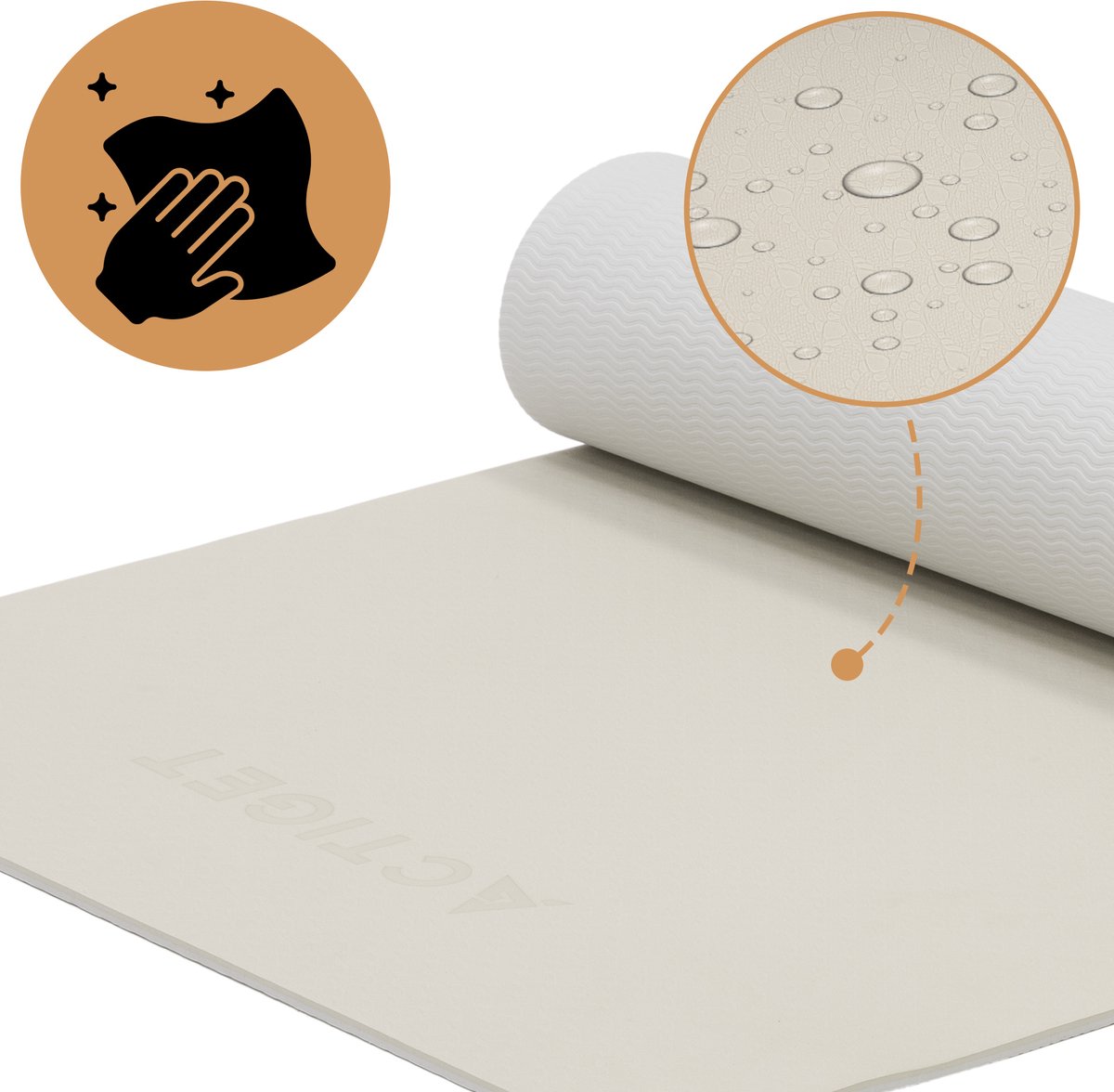 Springos Actiget Yogamat - Extra Dik - 183 x 61 x 0.6 CM thumbnail 2