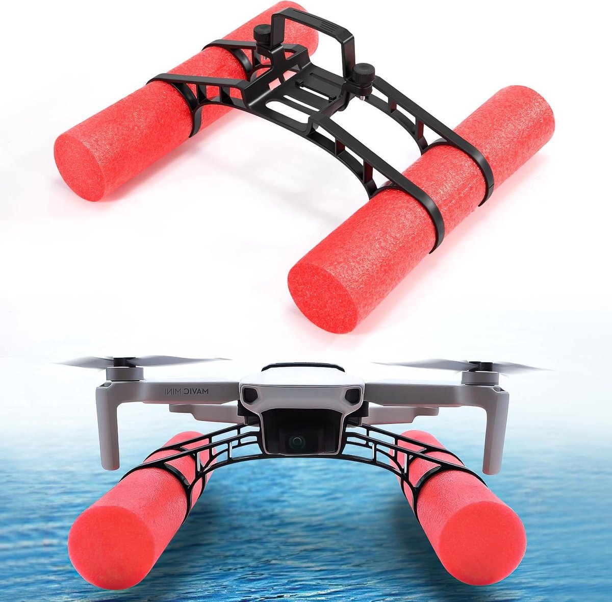 Landingswagen voor drones, waterbestendig, compatibel met DJI Mini 2 en Mavic Mini, zwart