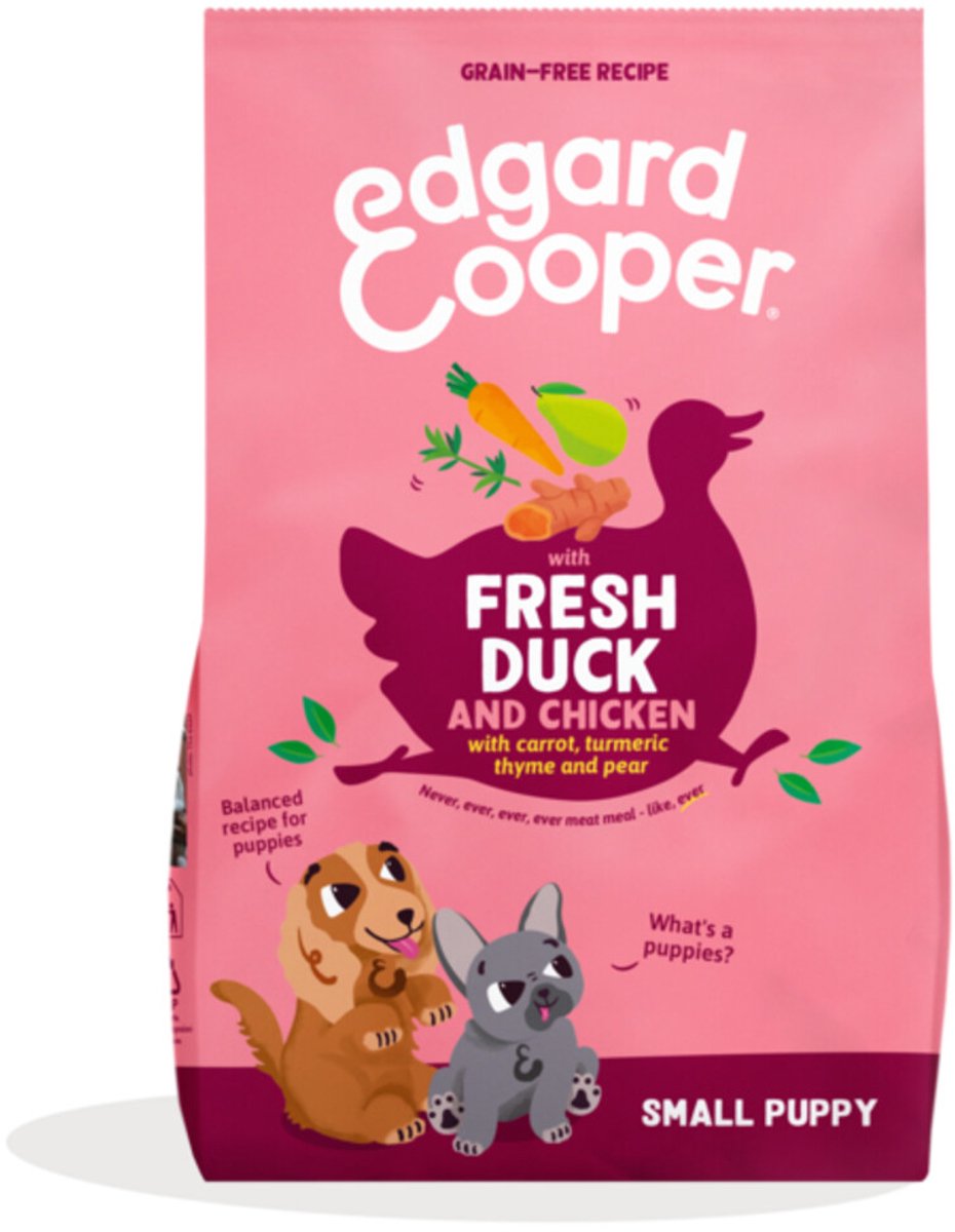 Edgard & Cooper Edgard&Cooper Small Puppy - Hondenvoer - Eend Kip 3 kg