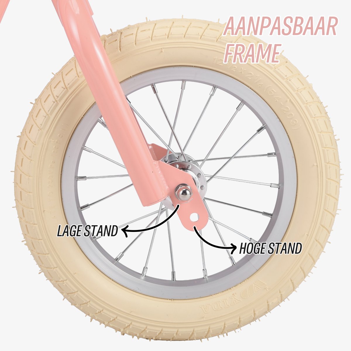 Køvapää Trike - 2 in 1 Loopfiets - 1.5 t/m 4 jaar - Met Naamsticker - 12 inch – Loopfiets - Roze — afbeelding 13