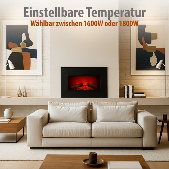 ClassicFire Memphis Cheminee Electrique - 1800W - LED