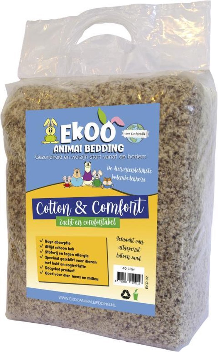 Ekoo Animal Bedding Cotton & Comfort - 40 L