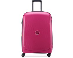 Delsey Belmont Plus Valise 71 cm Extensible – PP Recyclé – 87L – 4,3 kg – Cadenas TSA – Fermeture Éclair SECURITECH® – 4 Roues Doubles - Raspberry