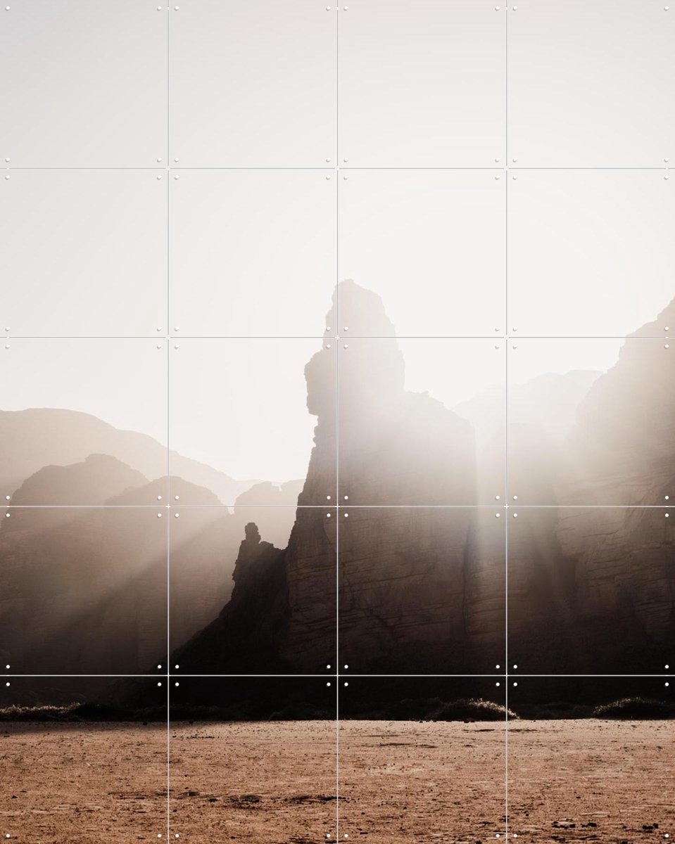 IXXI Sahara Sunrise, Photolovers - 80 x 100 cm - Gratis ophangtool - Grote wanddecoratie en posters - Fotografie, Realisme, Strandhuis, Mancave