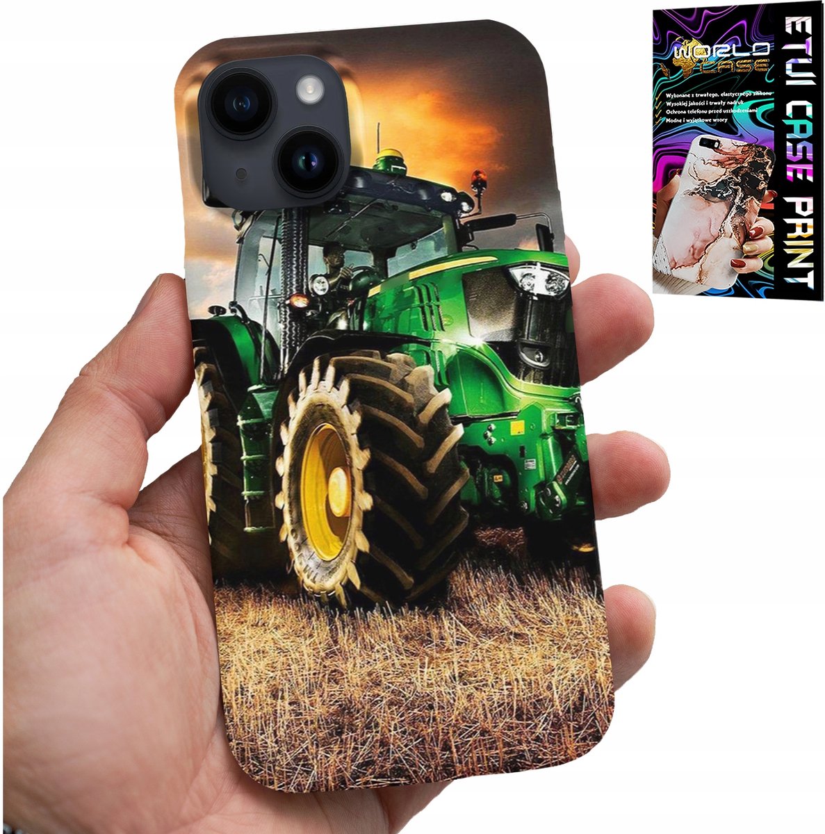HOESJE VOOR IPHONE 15 PLUS - TRACTOR BOERDERIJ TRACTOR + GLAS