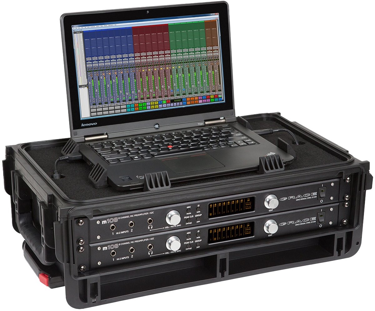SKB - 2U Studio Flyer Rack Koffer - met Wielen