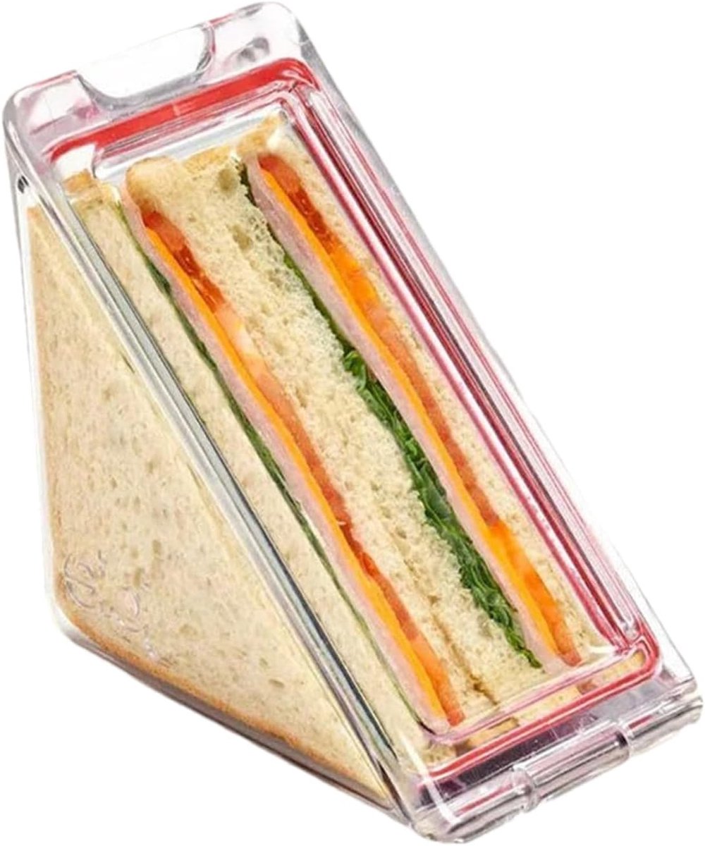 Sandwichcontainers - Driehoekige bakjes - Lunch meenemen - Morsbestendig ontwerp - 18x8x13 cm