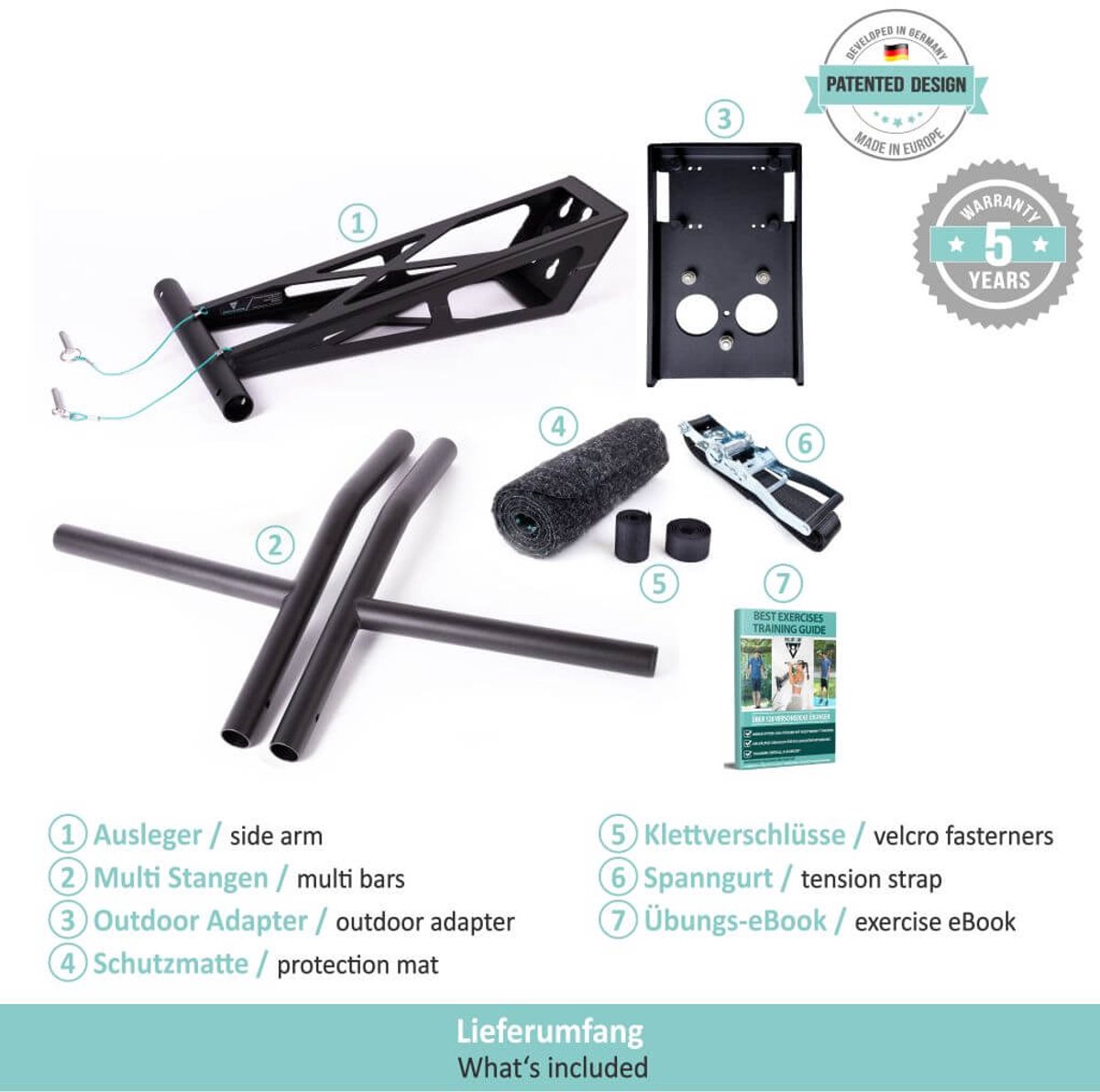 PULLUP & DIP Stainless Steel - Mobiele Pull-up & Dip Stang - Outdoor Wandmontage - Weersbestendig RVS - Afneembaar Systeem thumbnail 5