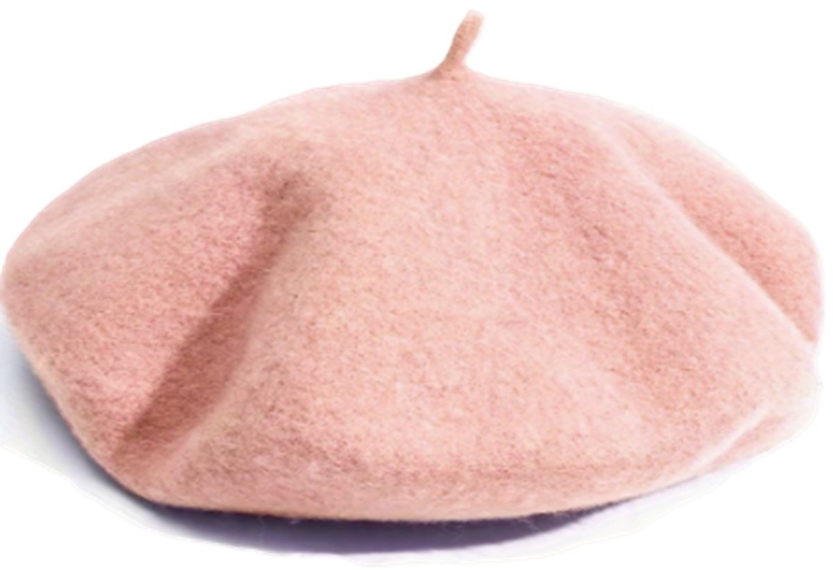 BamBella® -Baret - Franse muts - winter hoed Licht roze -