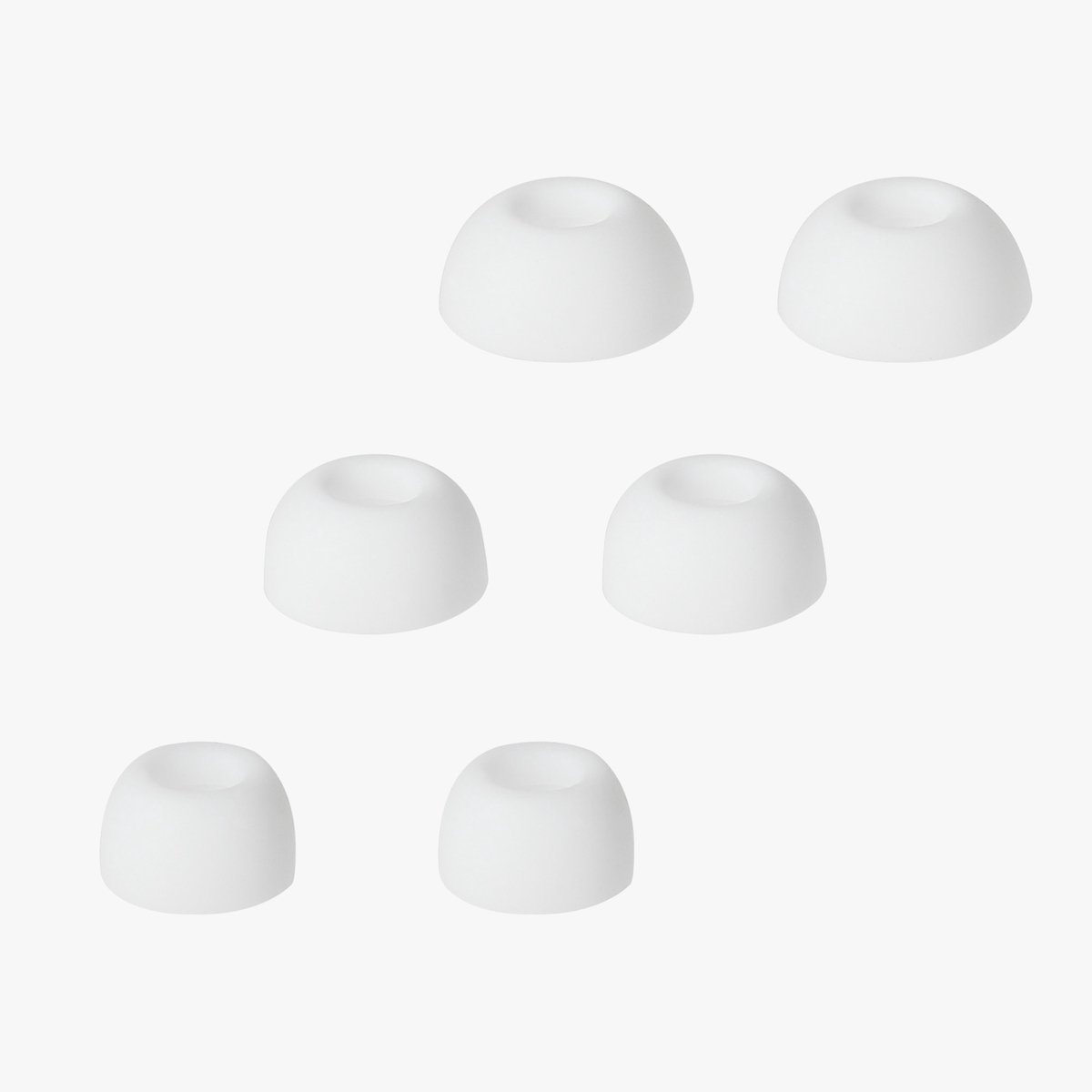 kwmobile 6x cover voor in-ear oortjes geschikt voor Jabra Elite 3 - Vervangende oordopjes van siliconen in wit - 3 maten – foto 3