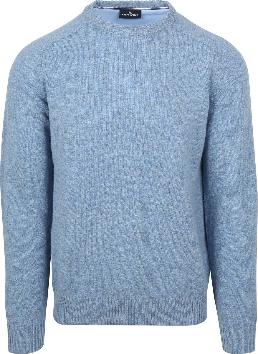 Steppin' Out Trui Lamswol Blauw - Maat M - Heren