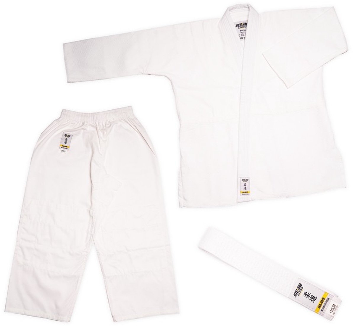 StormCloud Hajime Collectie - Judogi voor Kinderen - Wit - Inclusief Witte Band