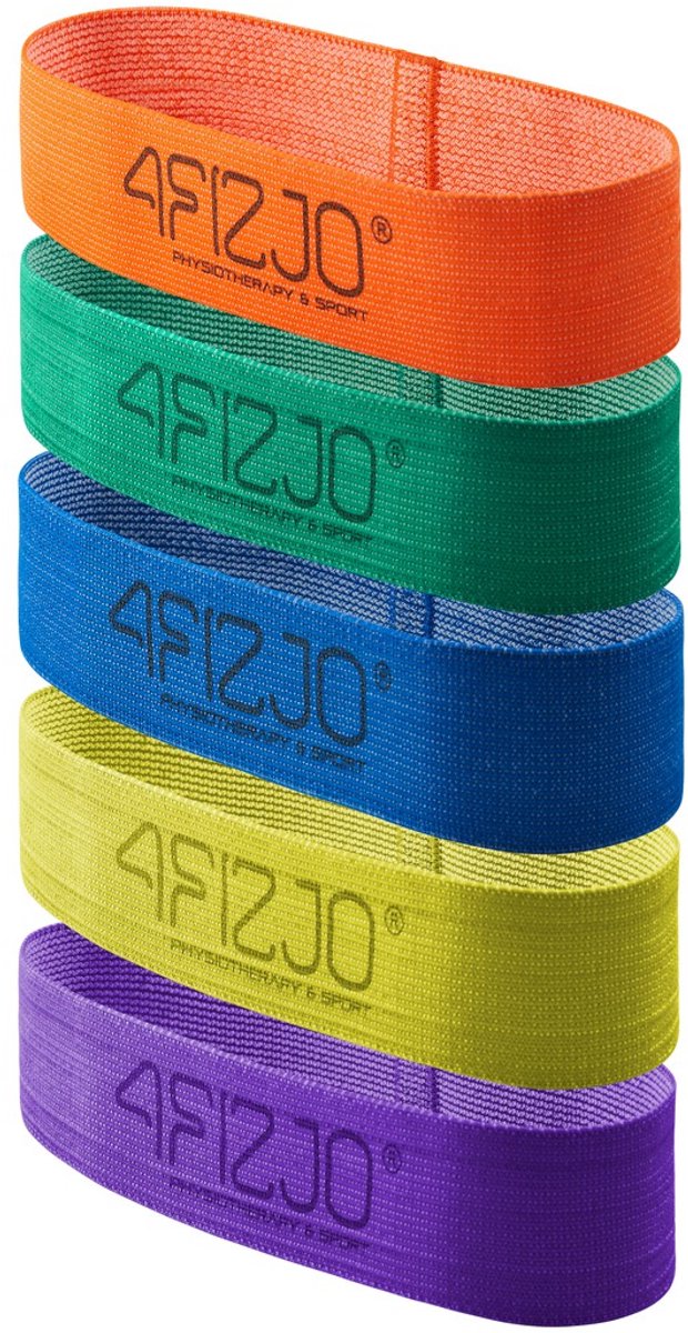 4FIZJO FLEX BAND - Weerstandsband - 34x5 cm - Paars 16-22 kg - Zeer Sterk & Duurzaam