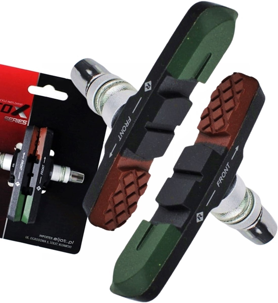 ProX V-brake Remblokken - 72 mm - 3 Kleuren - Asymmetrisch