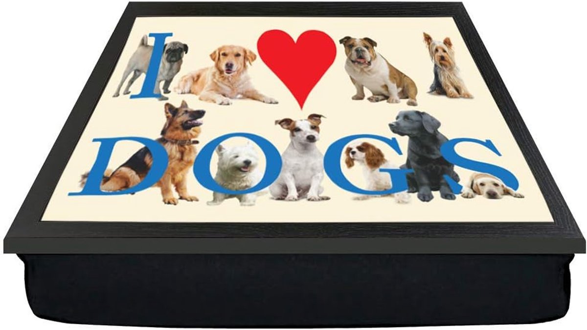 Honden Liefhebber Dienblad - Schoot Tafel - Maaltijden & Hobby's - Melamine Effect Oppervlak