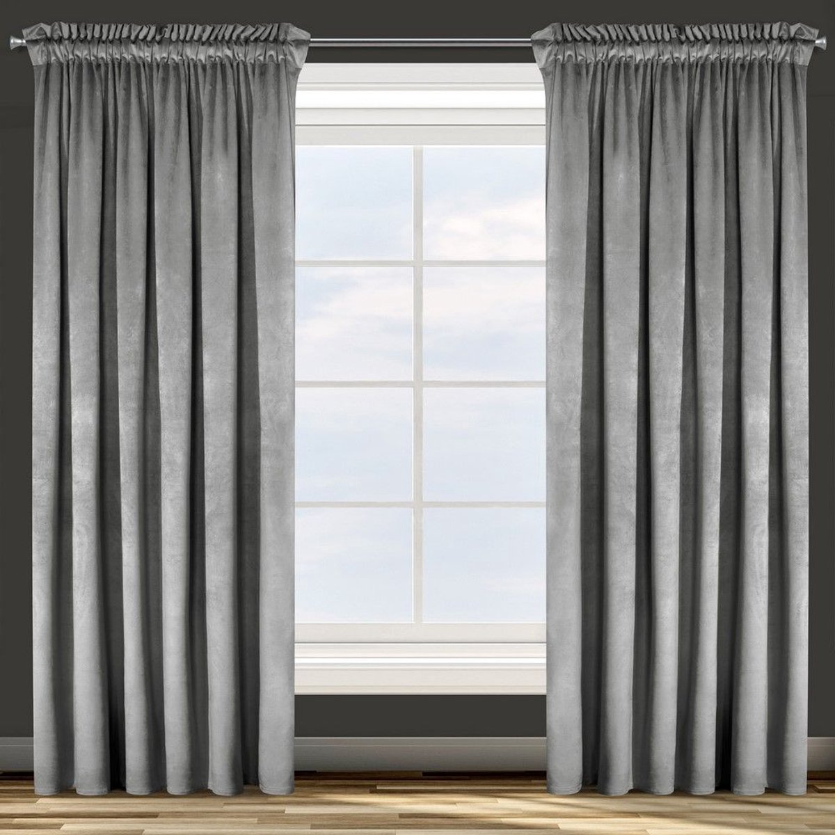 Design 91 Rosa - Gordijn - 135x300 - Stalen Fluweel - Halverwege Verduisterend