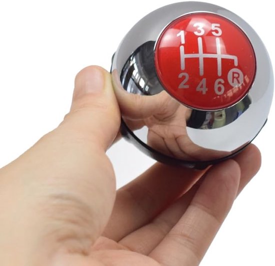 Versnellingspook - Pookknop - Auto Interieur - 6 Snelheden - 47mm x 40mm - Rood — afbeelding 4