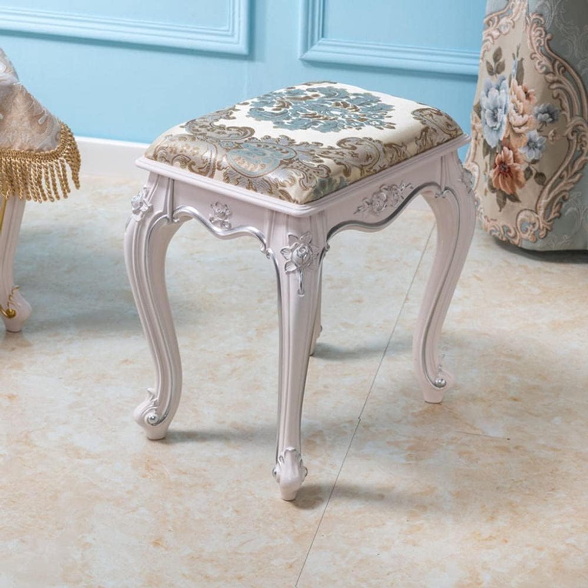 Make-up Kruk - Kaptafel Stoel - Stijlvol Interieur - Veelzijdig Gebruik - 99.8 kg Draaglast