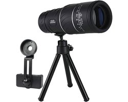 Monoculaire Verrekijker - Telescoop Handheld - Buitenactiviteiten Observatie - Met Smartphonehouder Statief - 16x52 Vergroting - Zwart